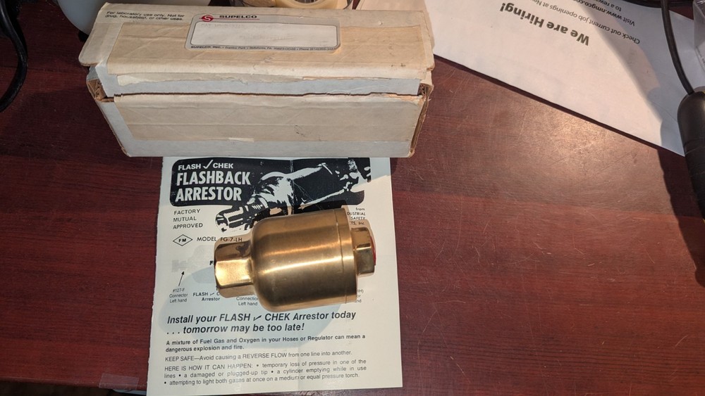 Supelco 2-3315 Flash Back Arrestor NIB