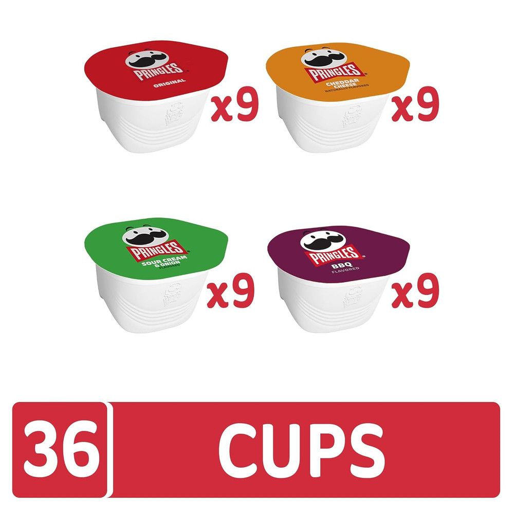 Potato Crisps Chips, Snack Stacks, Lunch Snacks, Variety Pack (36 Cups)