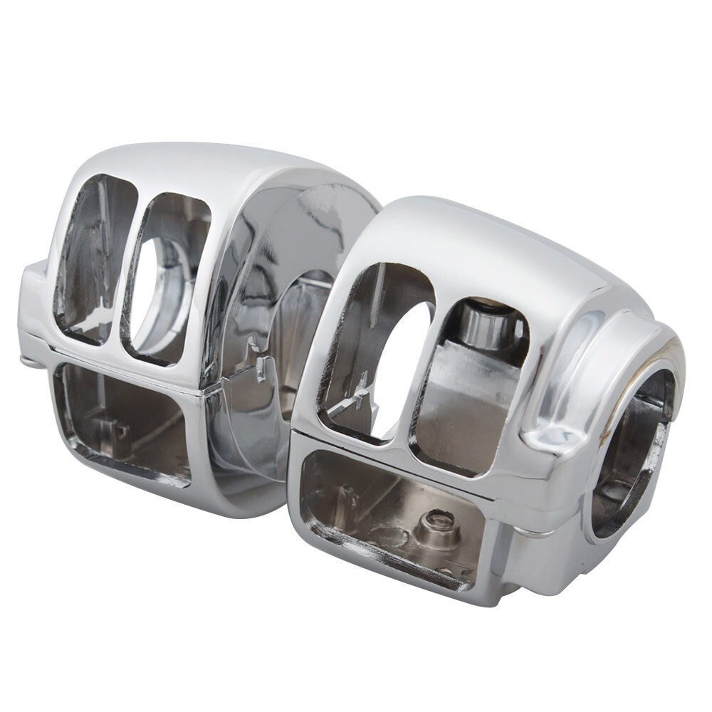 Chrome Handlebar Control Switch Housing Cover Kits For Harley Softail Heritage