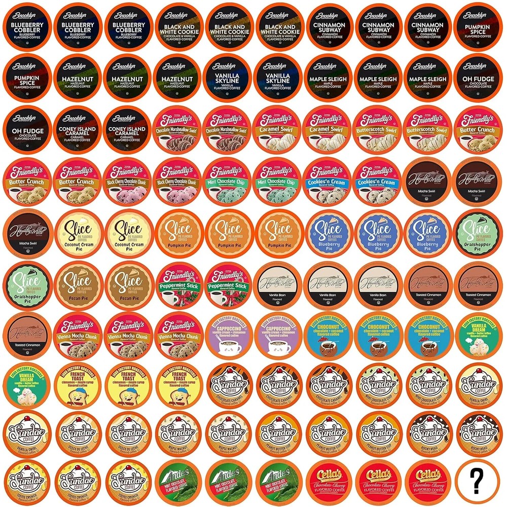 Flavored Coffee Pods Compatible Keurig Sampler Pack2.0 Assorted Flavored Coffee