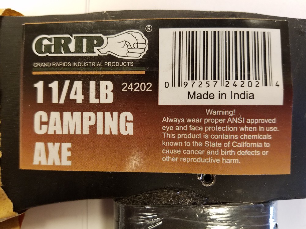 GRIP 24202 1 1/4 lb Camping Axe #10B-A0008