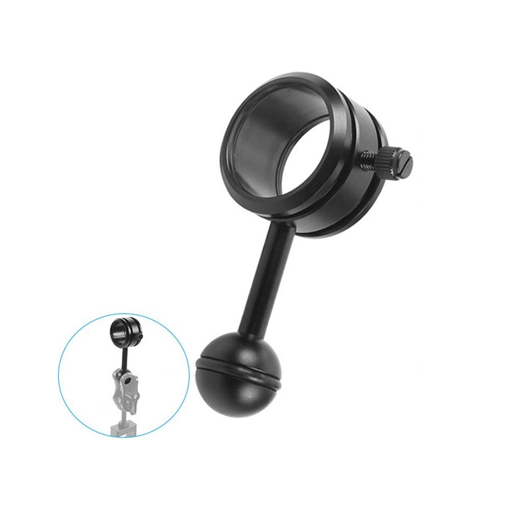 Robust Diving Light Bracket 1 Inch Ball Joint Adapter for Flashlight Stability