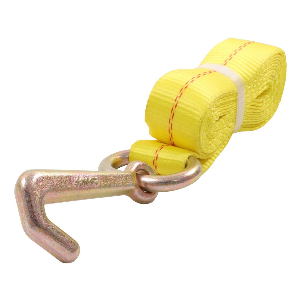 4 Pack Heavy Duty G70 2" x 10' Mini J Hook Towing Strap Working Load 3333lbs