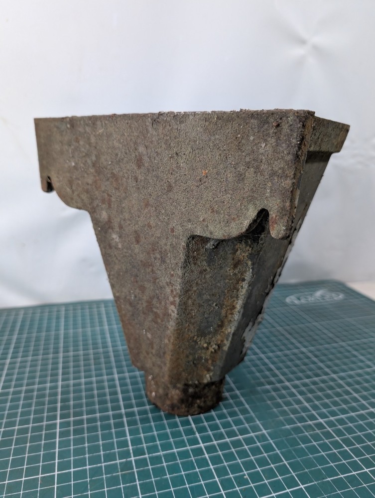 Vintage Cast Iron Gutter Rain Water Hopper / Planter Angular