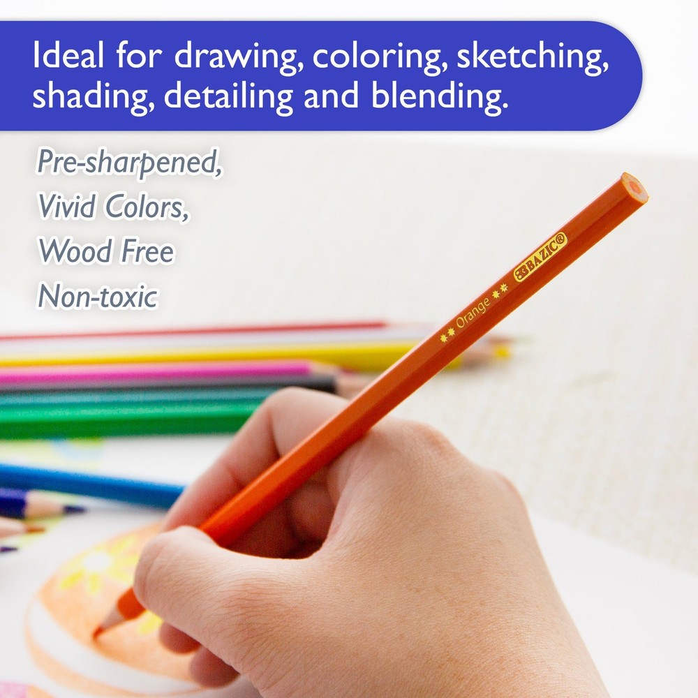 BAZIC Next 12 Colored Pencils, pack of 24