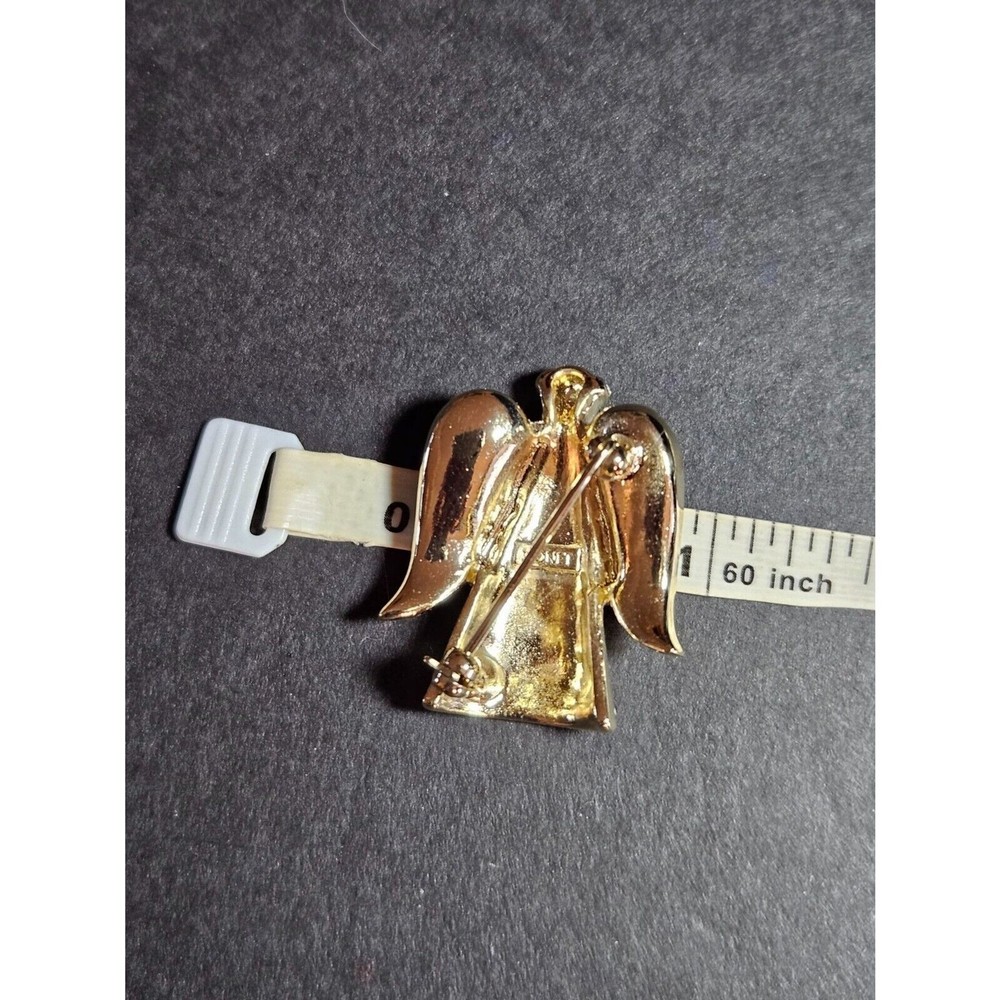 Monet gold tone angel brooch