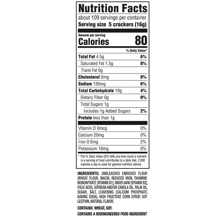 RITZ Original Crackers 3.43 oz 18-Pack Fresh Snack Pantry Bulk Box