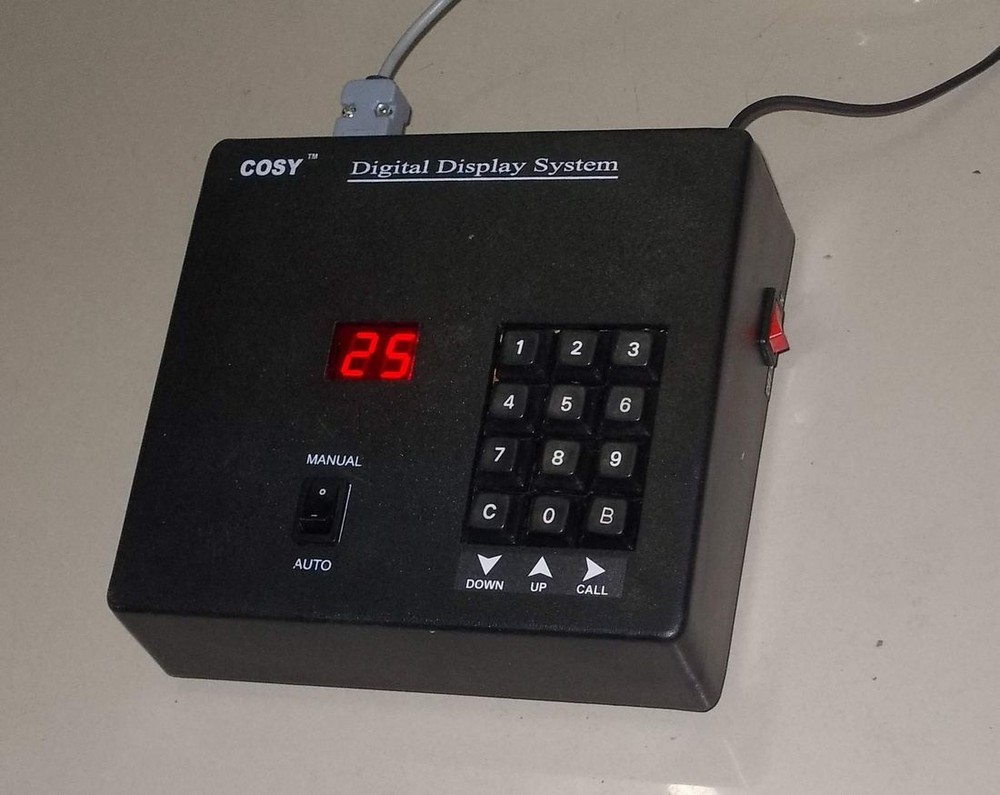 Token Number Display System, LED UP DOWN Counter, 4" LED digit. 2 Digit Display
