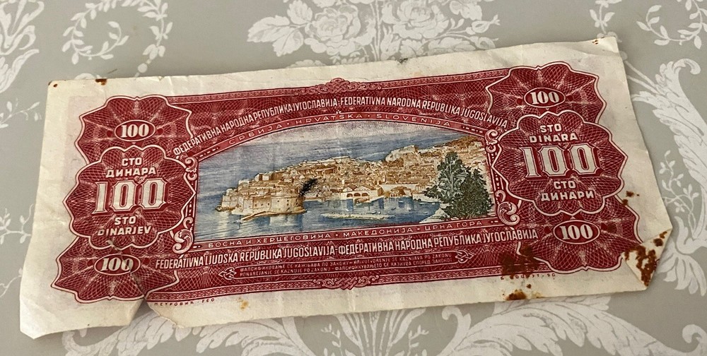 YUGOSLAVIA 100 Dinara 1955 Beograd