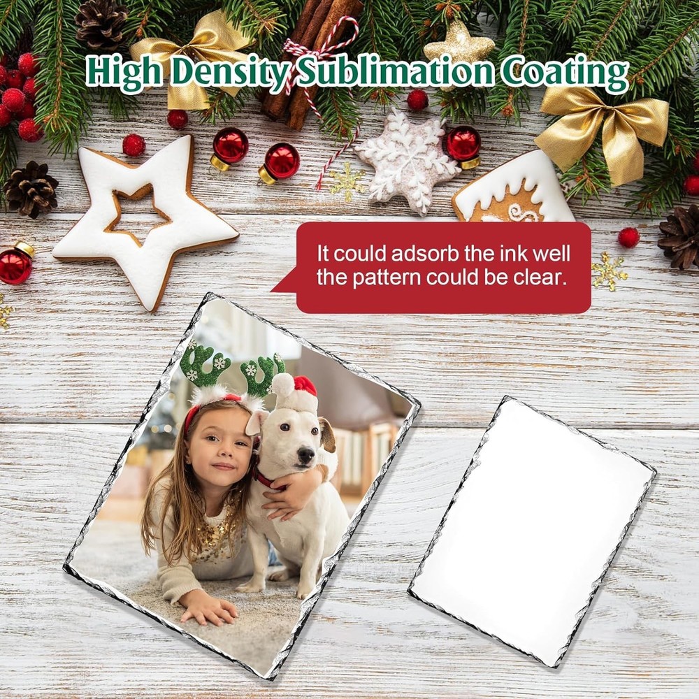 Matte Finish Sublimation Slate Blanks 10-Pack