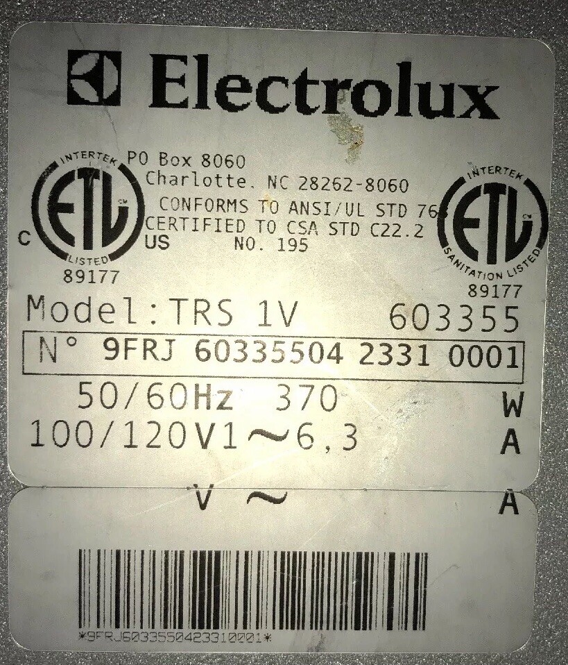 ELECTROLUX TRS22 - 603355 - Vegetable Slicer/Food Processor. Single Phase.