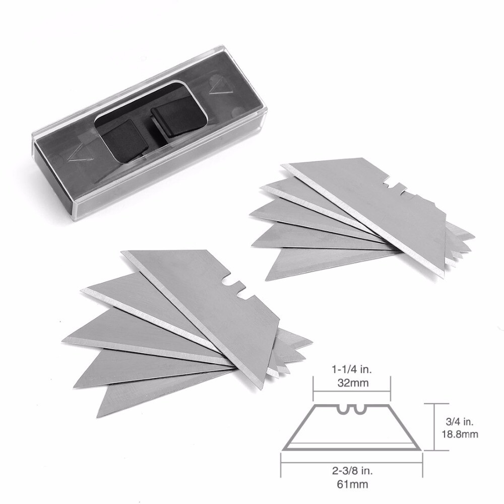 WORKPRO 3Pcs Folding Utility Pocket Knife Set Quick Change Blade 10 Extra Blades