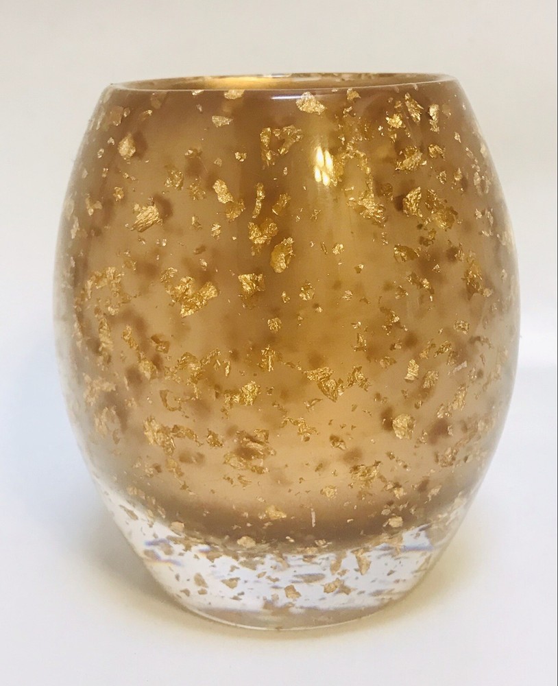 Lucite Gold-Bronze Color Metallic Effect Container 4''