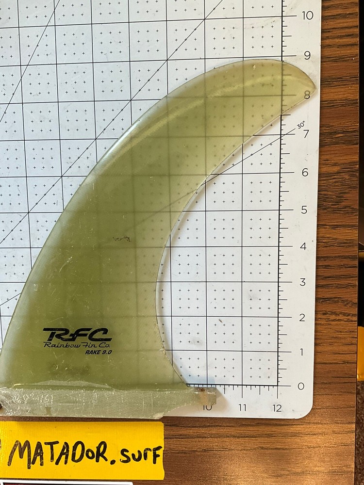 Rake surf board Fin Retro Style Surfing Surf Used Usable 9’’