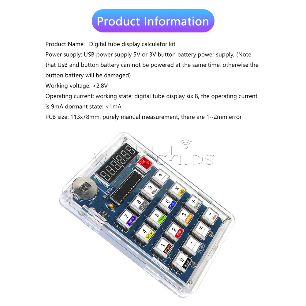 DIY Calculator Electronic Production Kit 51 Microcontroller Welding Exercise New