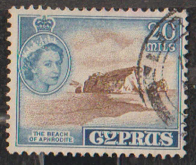 JN Cyprus 1955 SG178 20mills used