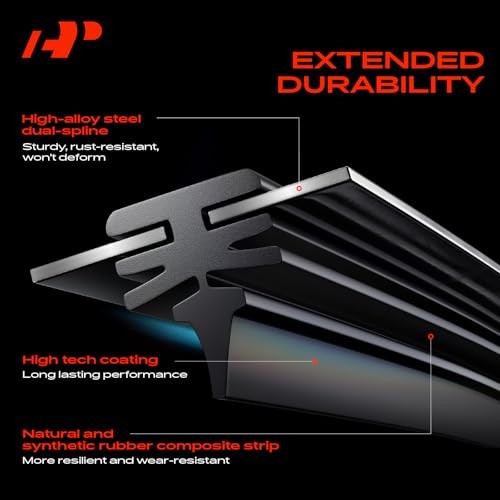 24" + 22" Windshield Wiper Blades Compatible with Chrysler 200 2011-2014,