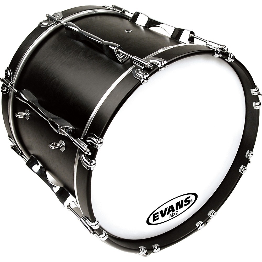 Evans MX2 White Marching Bass Head 18 in.