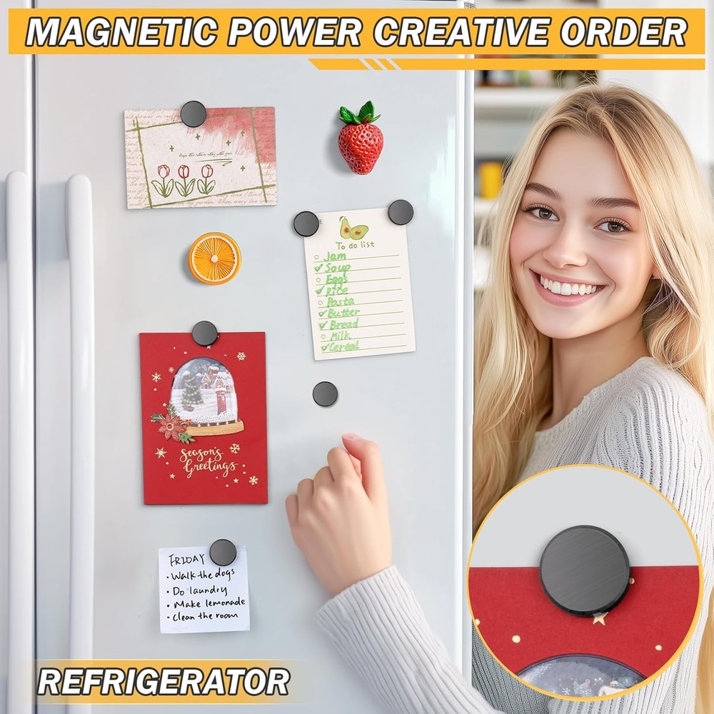 20 Pcs Round Craft Magnets with Adhesive