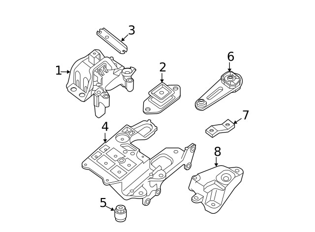 Genuine Nissan Engine Mount Bracket 11332-ET000