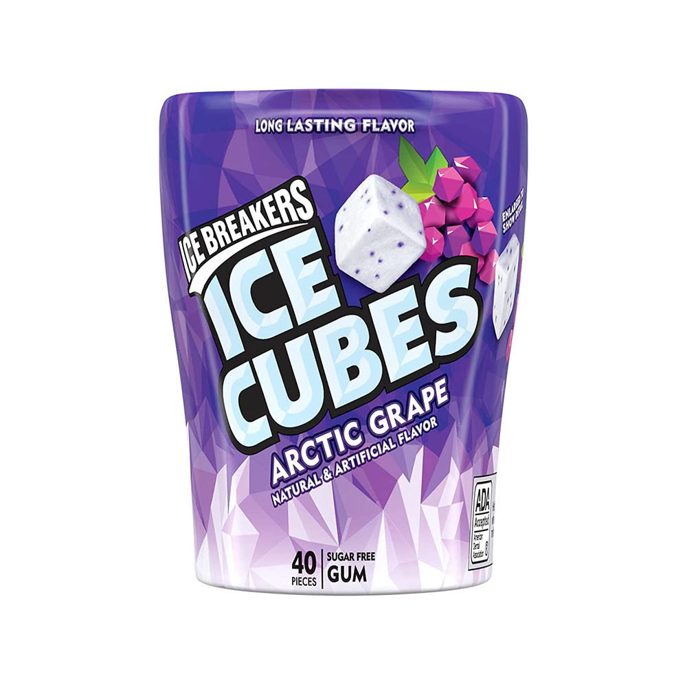 ICE BREAKERS Ice Cubes Arctic Grape Gum 6x40 Pieces