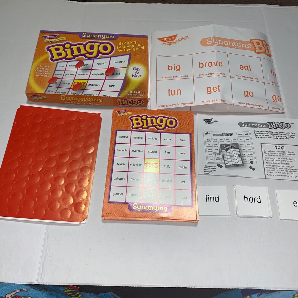 Trend Enterprises Synonyms Bingo Game Learning Fun For Everyone