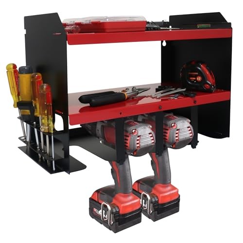 Forest & Twelfth Wall Mounted Power Tool Organizer Heavy Duty Workshop