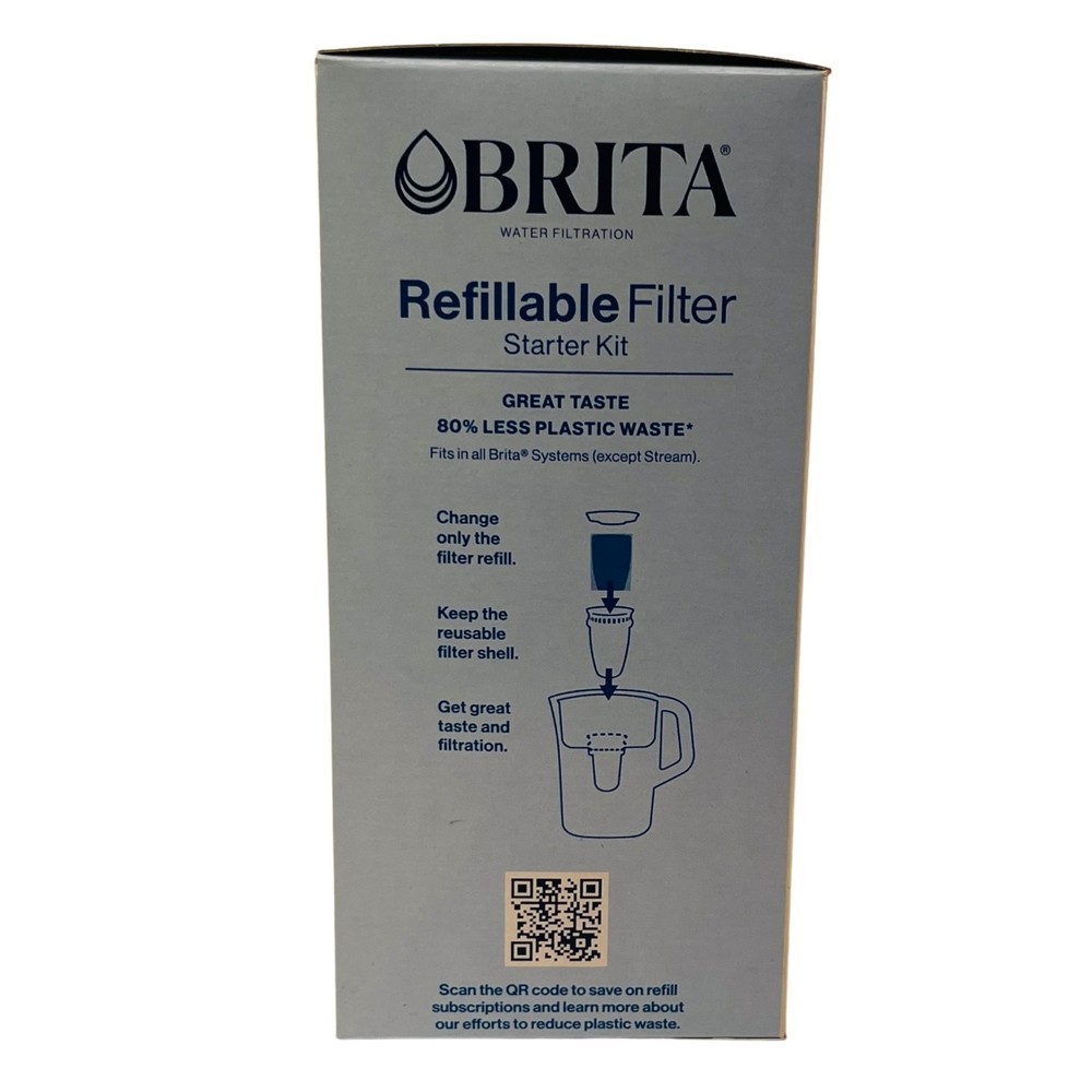 Brita Refillable Water Filter Starter Kit 2 Pack New