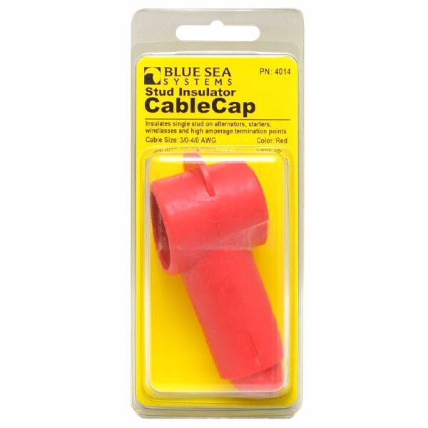 Blue Sea Boat Stud Insulator Cable Cap 4014 | 1.25 Inch Stud Red
