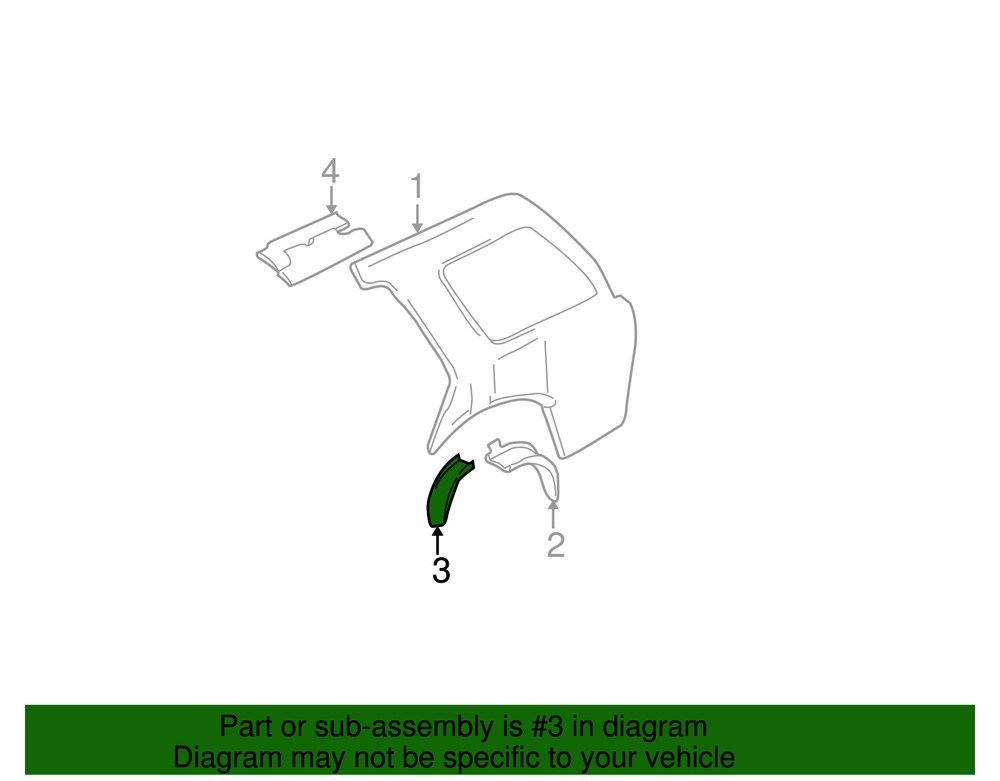 Genuine GM Outer Wheelhouse Front Extension 88937098