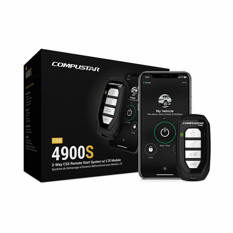 Compustar CSX4900-S 4-Button 2-Way 3000' Remote Auto Car Start System & Drone LT