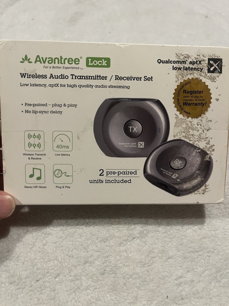 Avantree Wireless Audio Transmitter Receiver Set