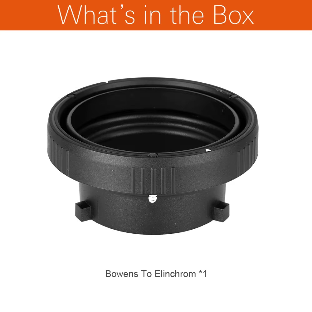 Bowens To Elinchrom Mount Ring Interchangeable Speedring Adapter Flash Strobe