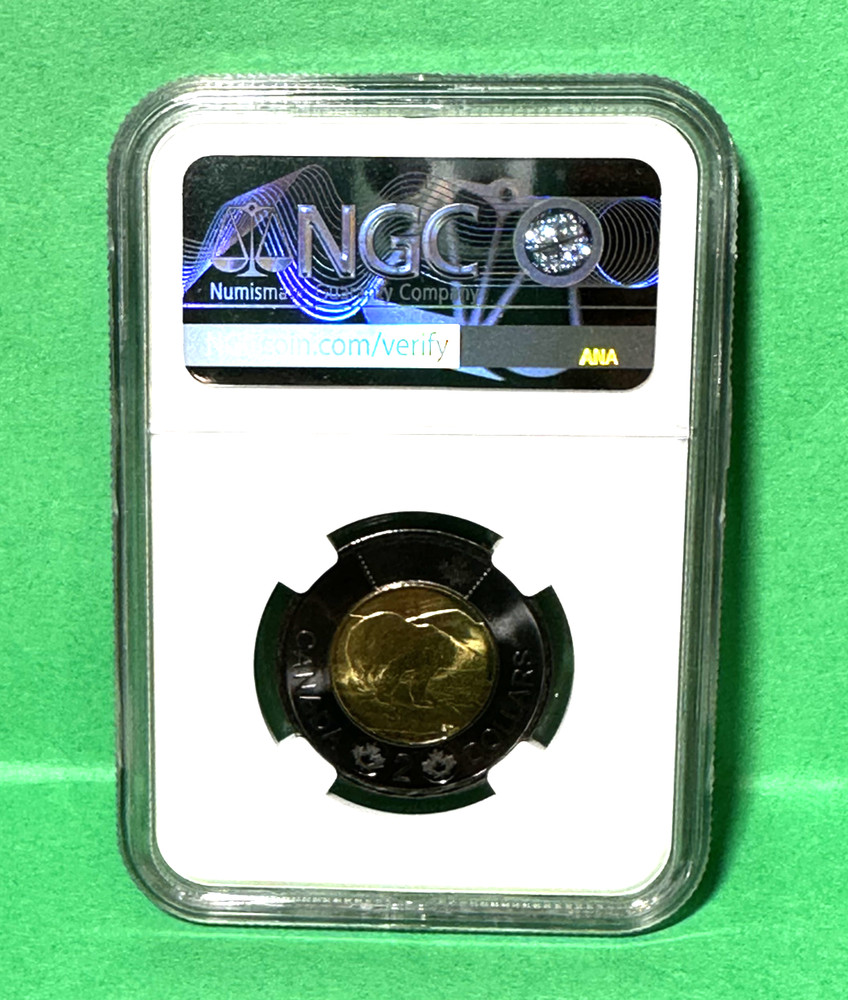2022 CANADA $2 POLAR BEAR BLACKENED OUTER RING MS66