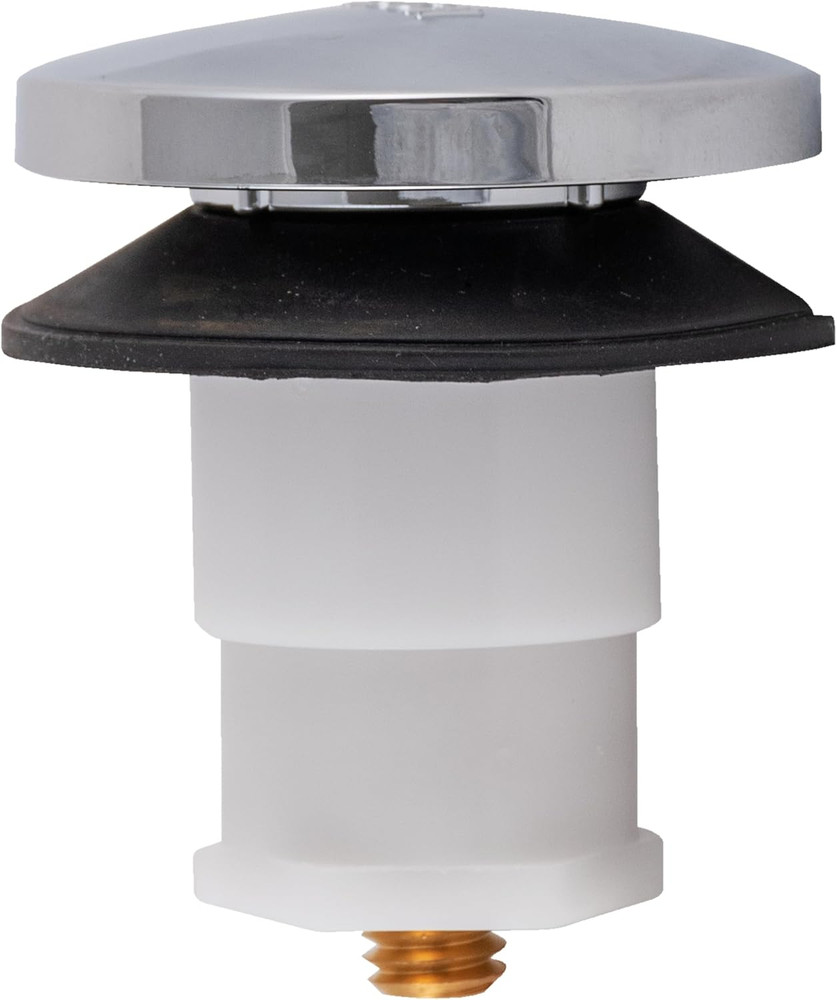ABS Tip-Toe Drain Stopper with Rubber Seal 5/16 Inch Thread Chrome