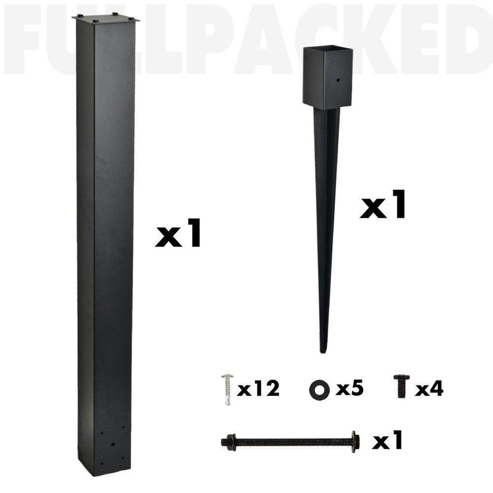 BTRAM Heavy Duty Mailbox Post, 43" InGround Mounting Post for Use with Mailbo...