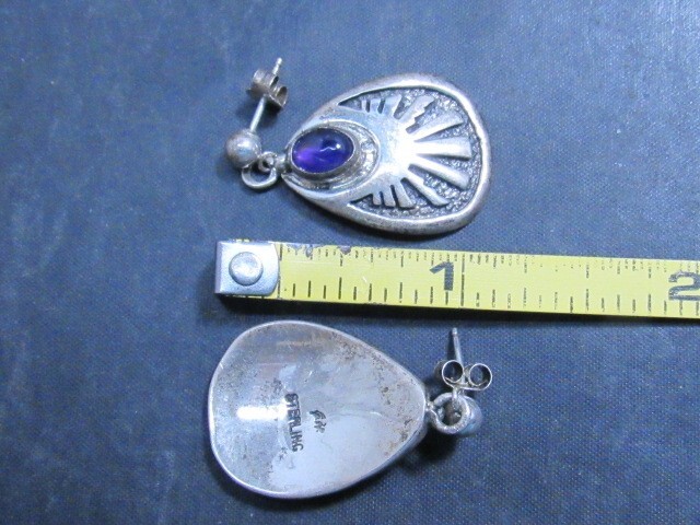 native American amethyst earrings