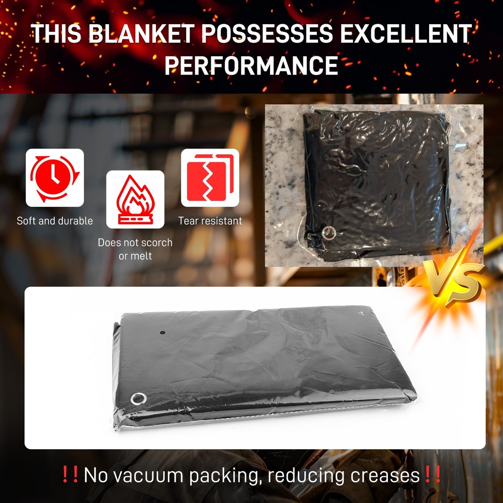 Flame Retardant Carbon Felt Heat Shield Mat for Solder Plumbers Torch Protector