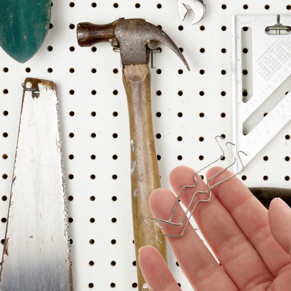 100pcs Stainless Steel Peg Hook Locks Peg Hook Securing Clip Clips hook lock