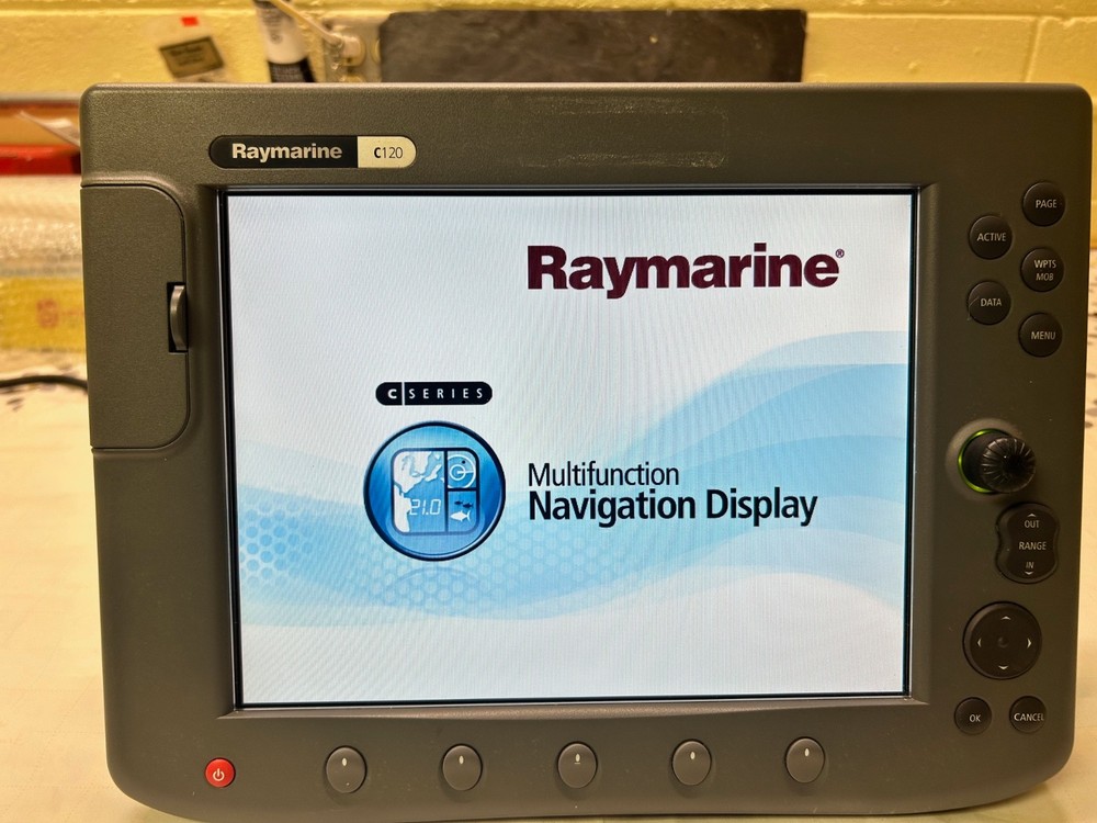 Raymarine C120 GPS Chartplotter - Fully Functional w/extras