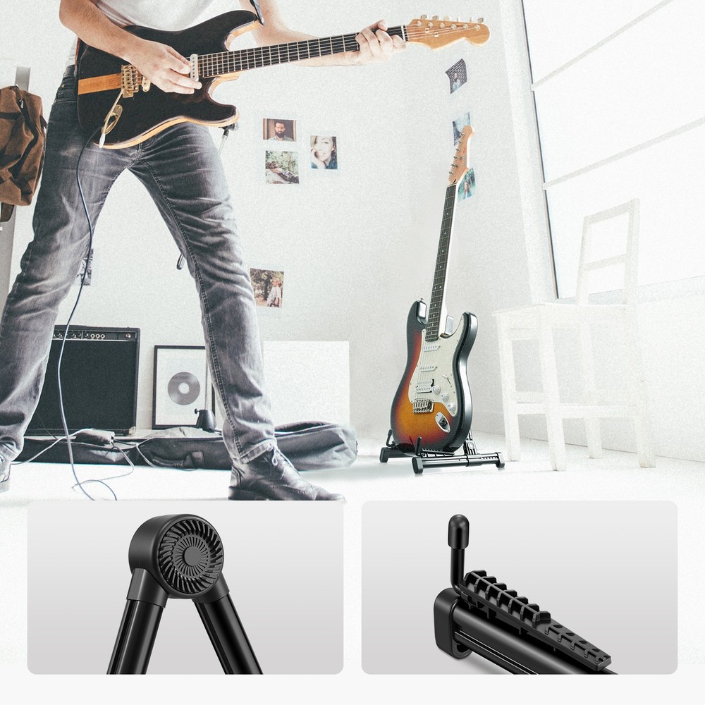 Donner Foldable Guitar Stand Stable Sturdy With Movable Rubber Pads Adjustable