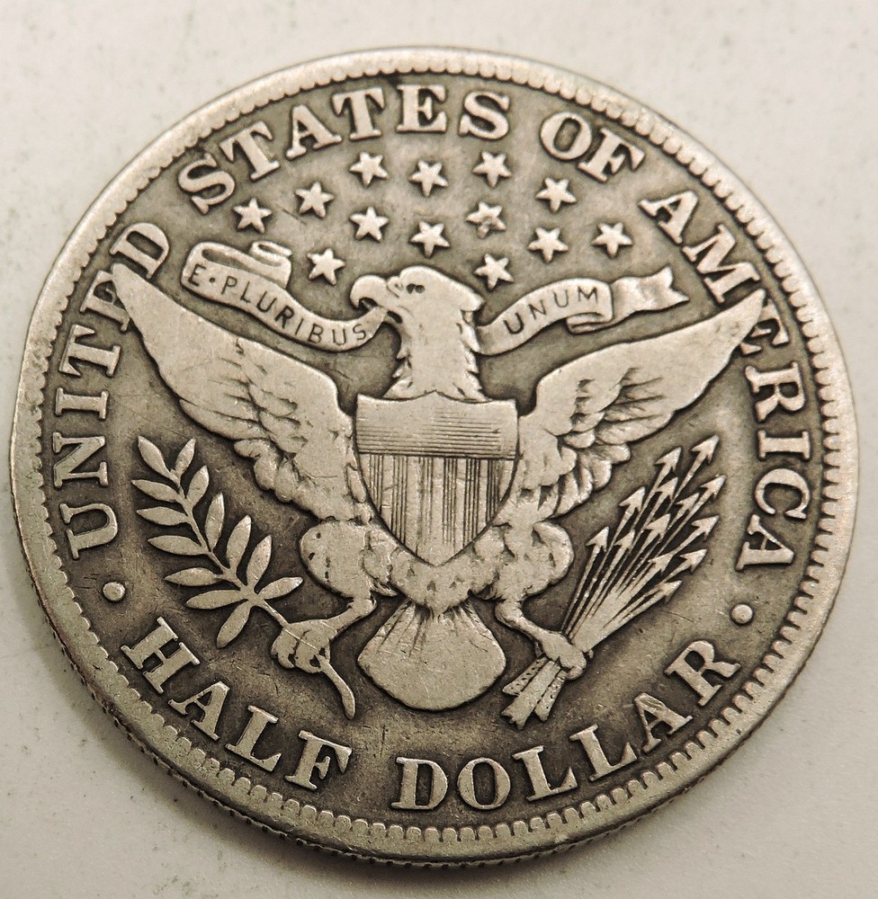 1911 Silver Barber Half Dollar Very Fine