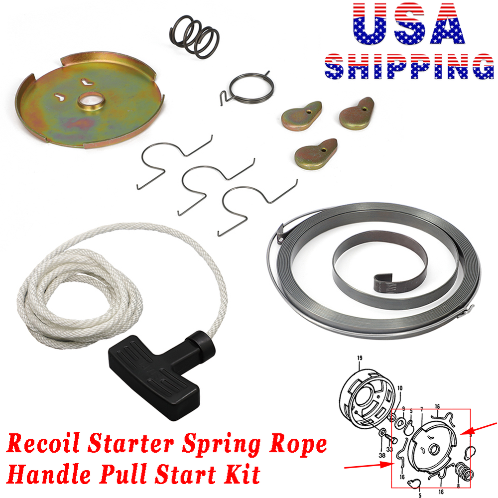 For Honda ATC Recoil Starter Spring Rope Handle & Pull Start Rebuild Kit 70-85