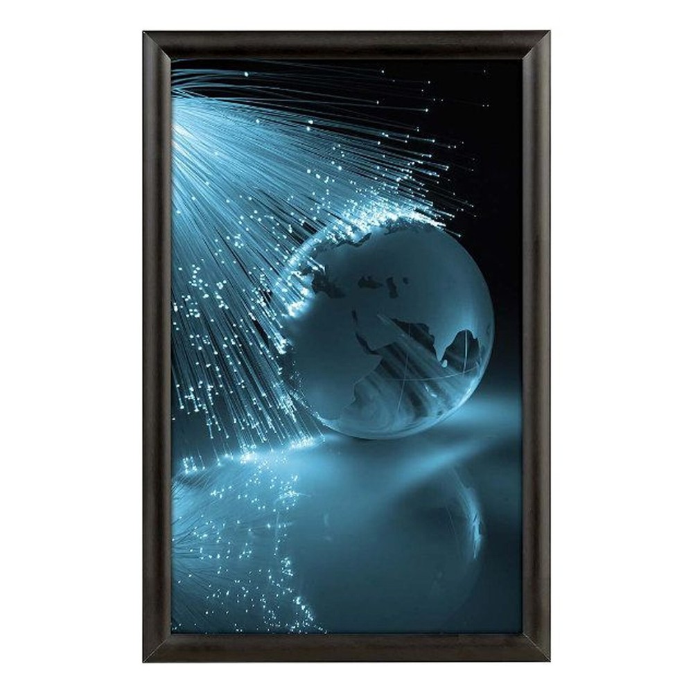 Snap Poster Frame 1" Aluminum Front Loading Wall Mounting 11x17 Inch Black
