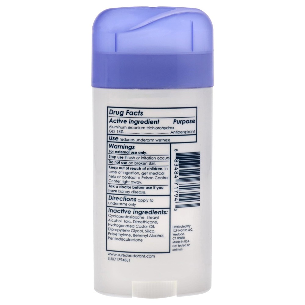 Sure Deodorant Original Solid, Unscented (Pack of 6)