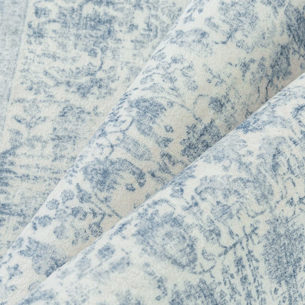 PureCozy Blue Area Rug 3x5 Office 3' x 5' (Rectangular), Accent |