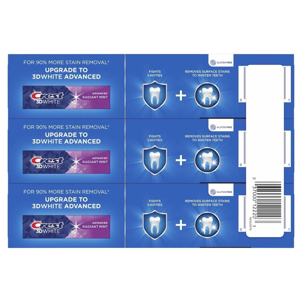 Crest Plus Baking Soda & Peroxide Teeth Whitening Toothpaste,Mint, 5.7 oz,3 Pack