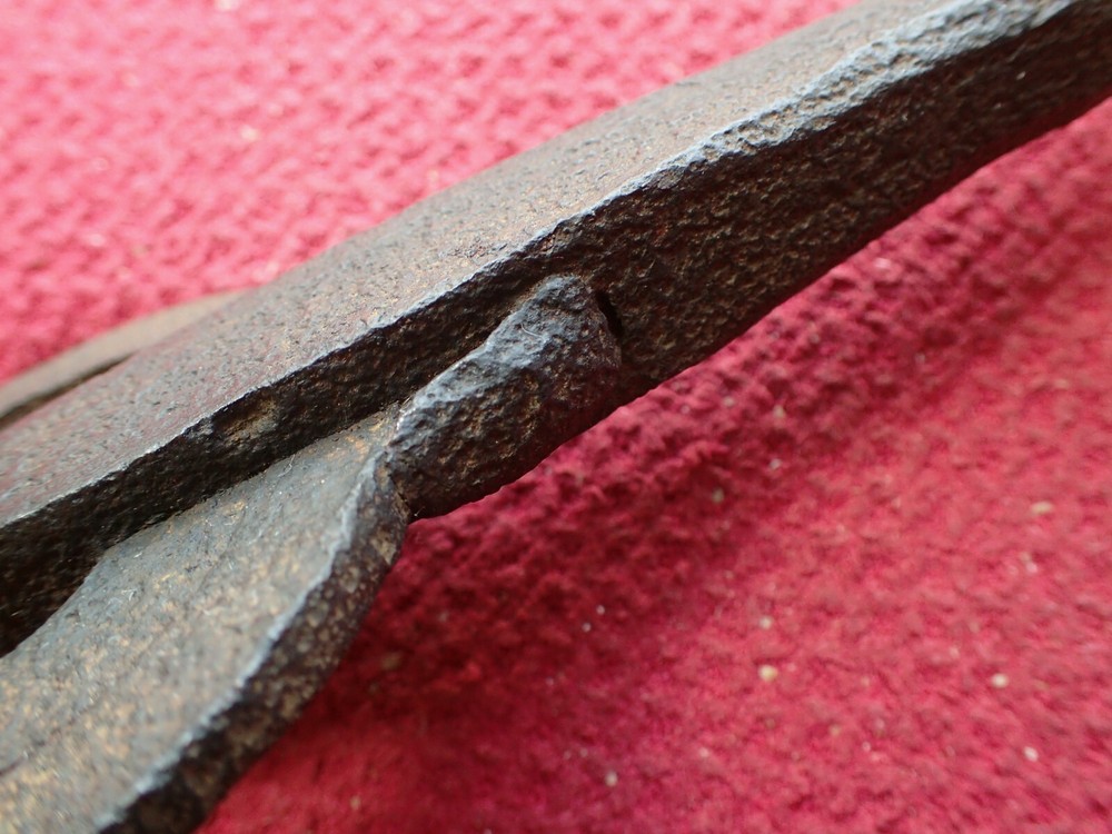 Primitive Antique Blacksmith Hand Forged Eel, Fish or Frog with Socket End