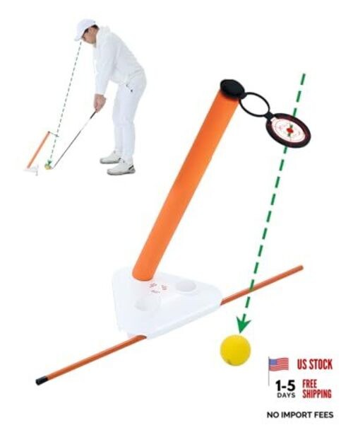Visual Lock Golf Training Aid – Instant Head Stability & Swing Plane Trainer –