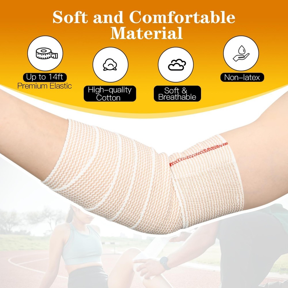 6 Pack Reusable Compression Bandage Wrap